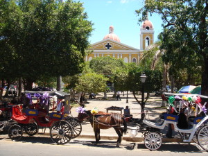 Main Square Granada in Nicaragua.